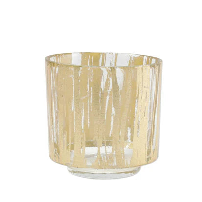 VIETRI: Rufolo Glass Gold Brushstroke Votive