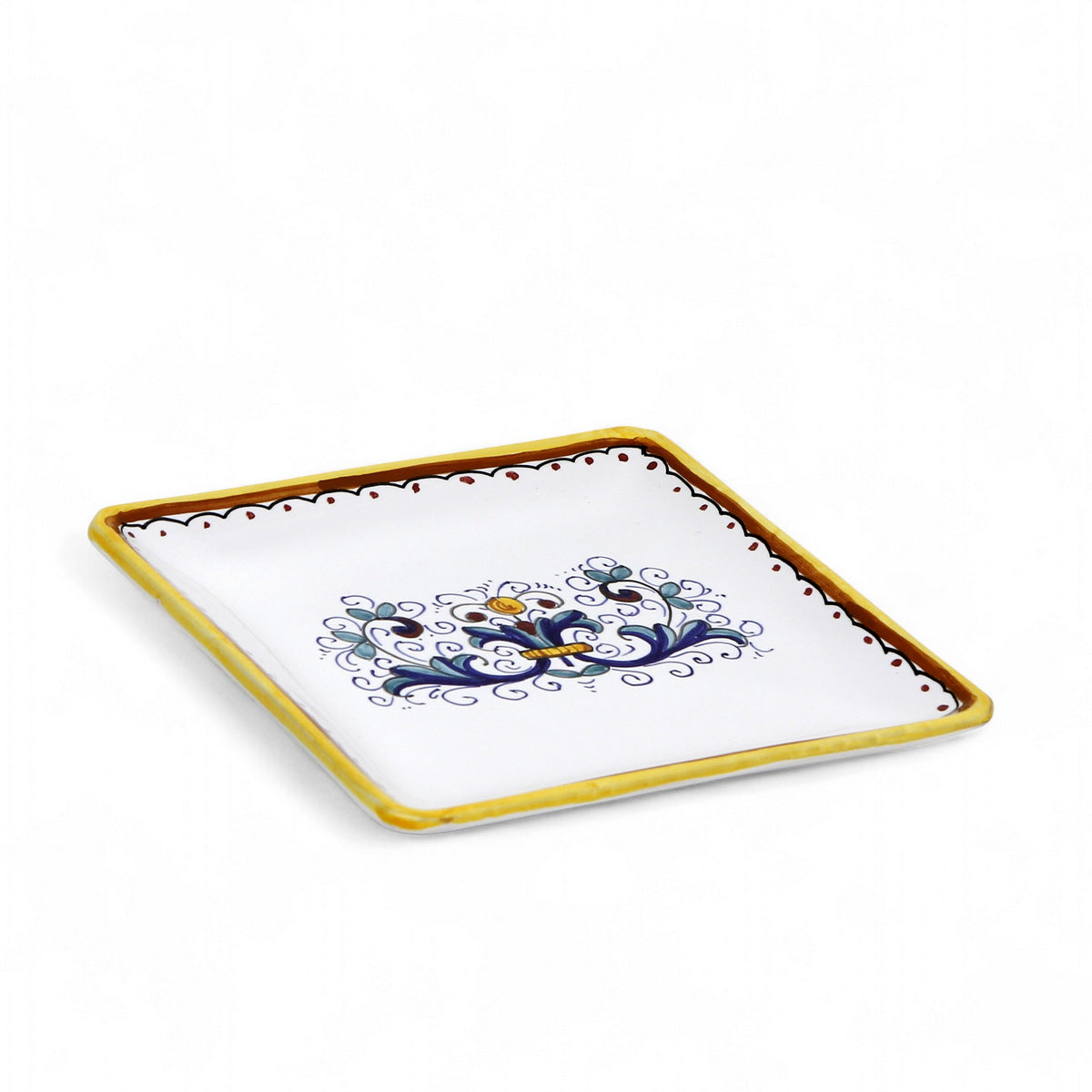 LOVE.ly: Deruta Square Multipurpose Tray with 12 Baci Perugina - RICCO DERUTA design
