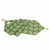 BUSATTI: Runner with tassels (60% Linen and 40% Cotton) GREEN/BEIGE (Reversible two tones)