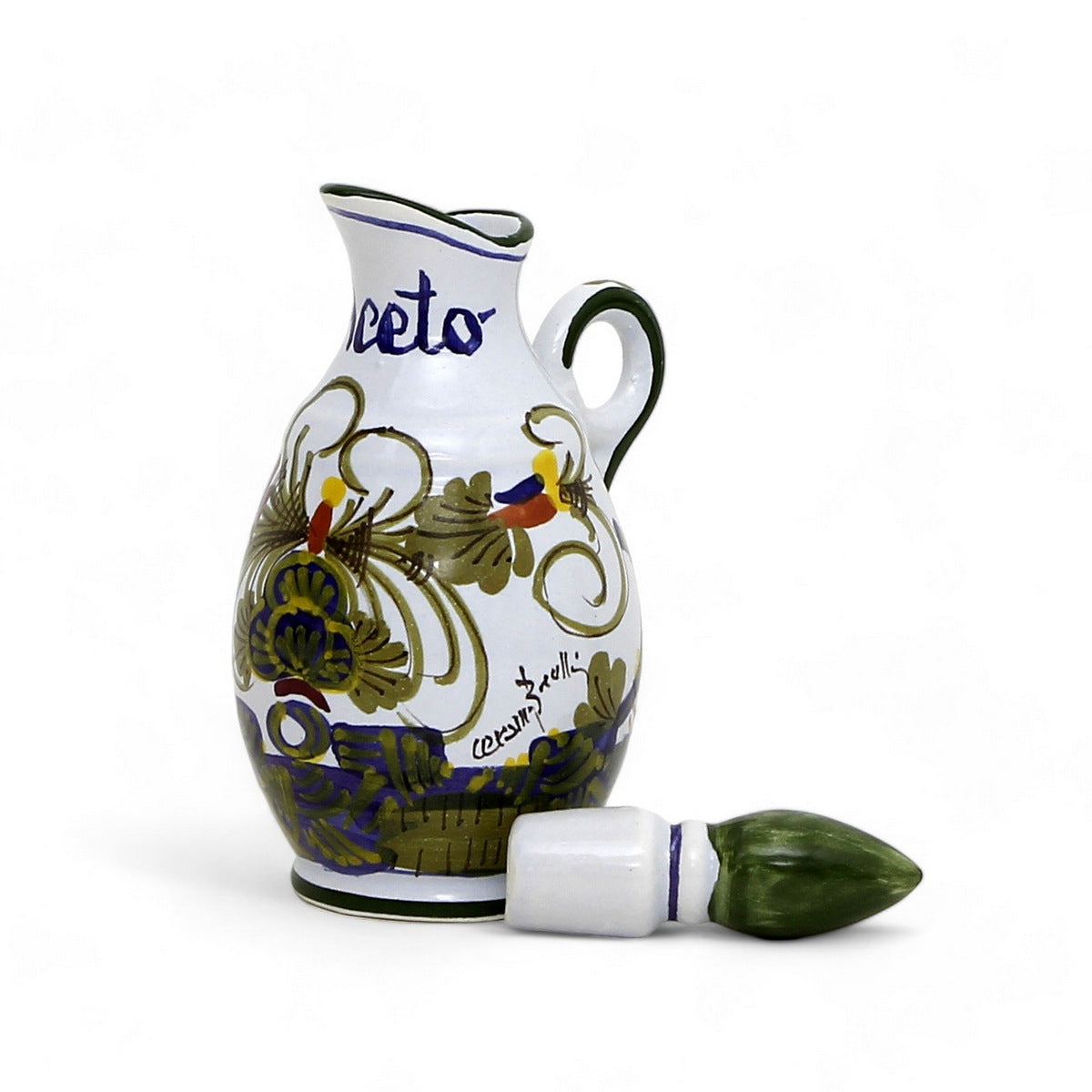 FAENZA-CARNATION: Vinegar (Aceto) Cruet