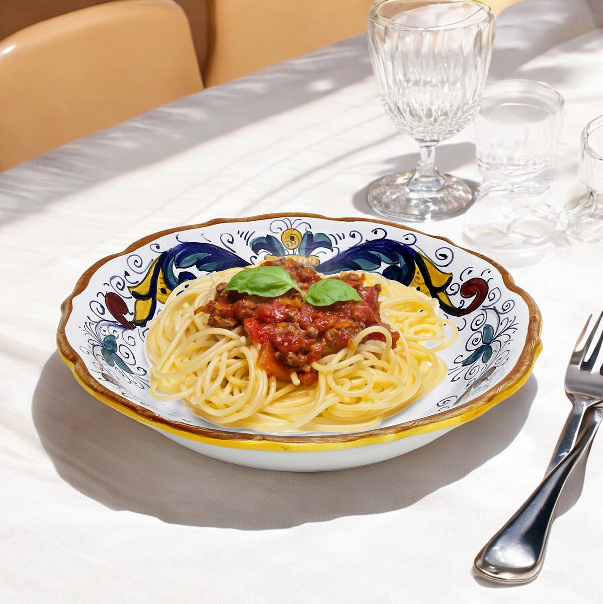 RICCO DERUTA: Outlet Special! The perfectly sized Cereal/Pasta Bowl Fluted Rim (8"Ø) - SET OF 4 PCS