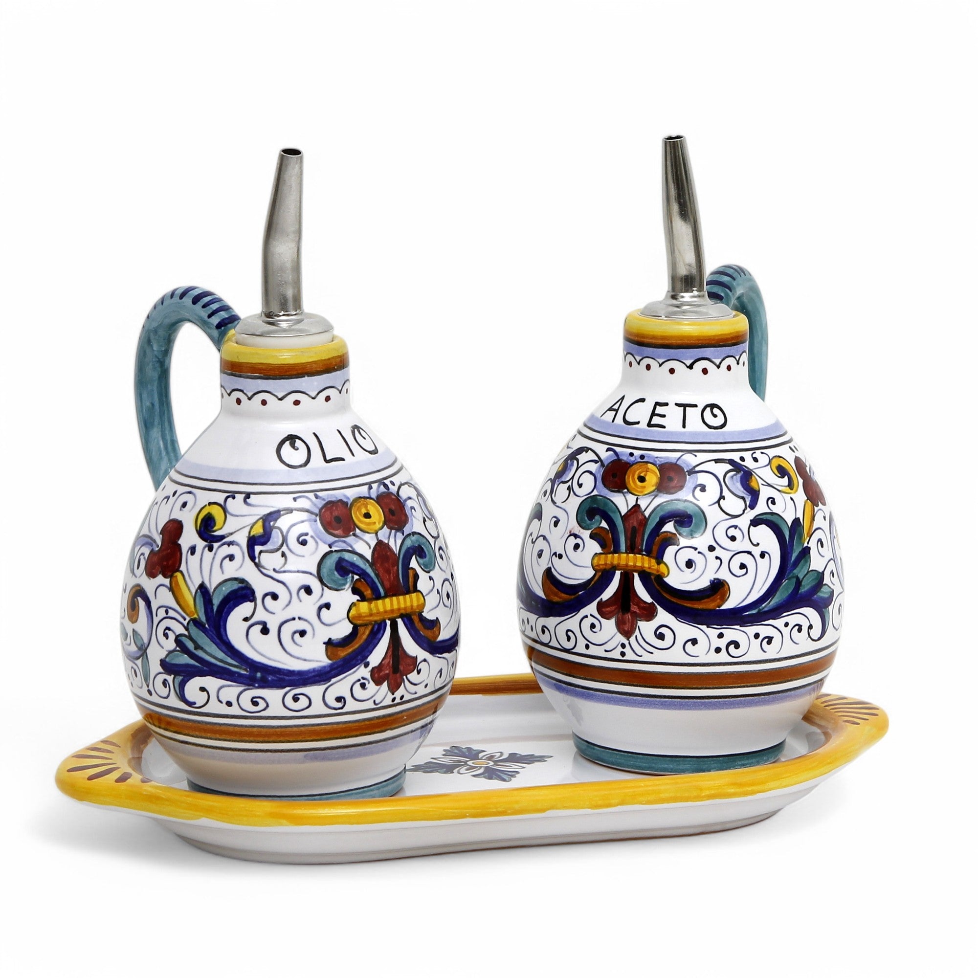 RICCO DERUTA: Outlet Special! Oil & Vinegar Small Dispensers Set + Tray