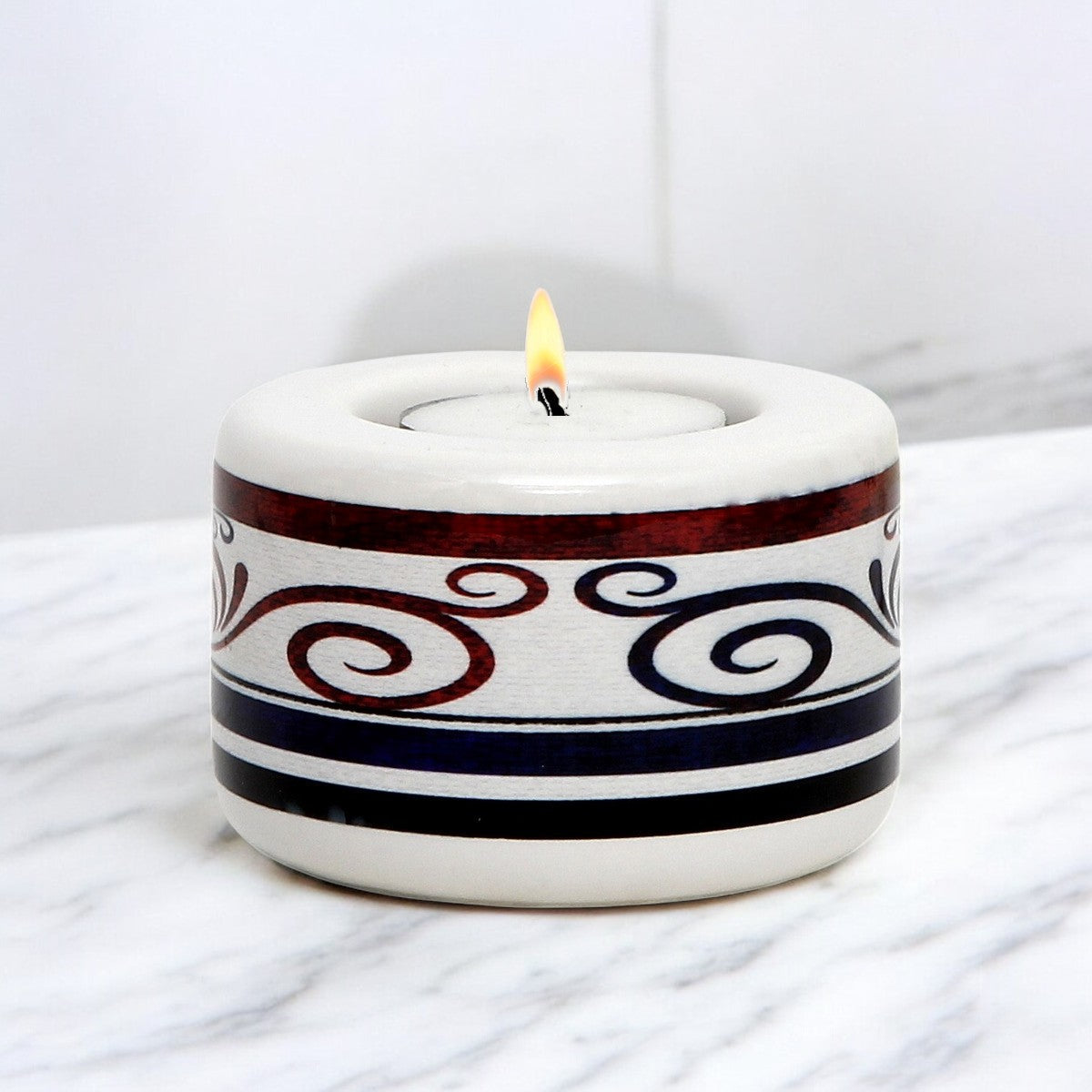 RICCO ITALIA PALIO: SUBLIMART: Ceramic Tealight in Mario Bruno Design #6395