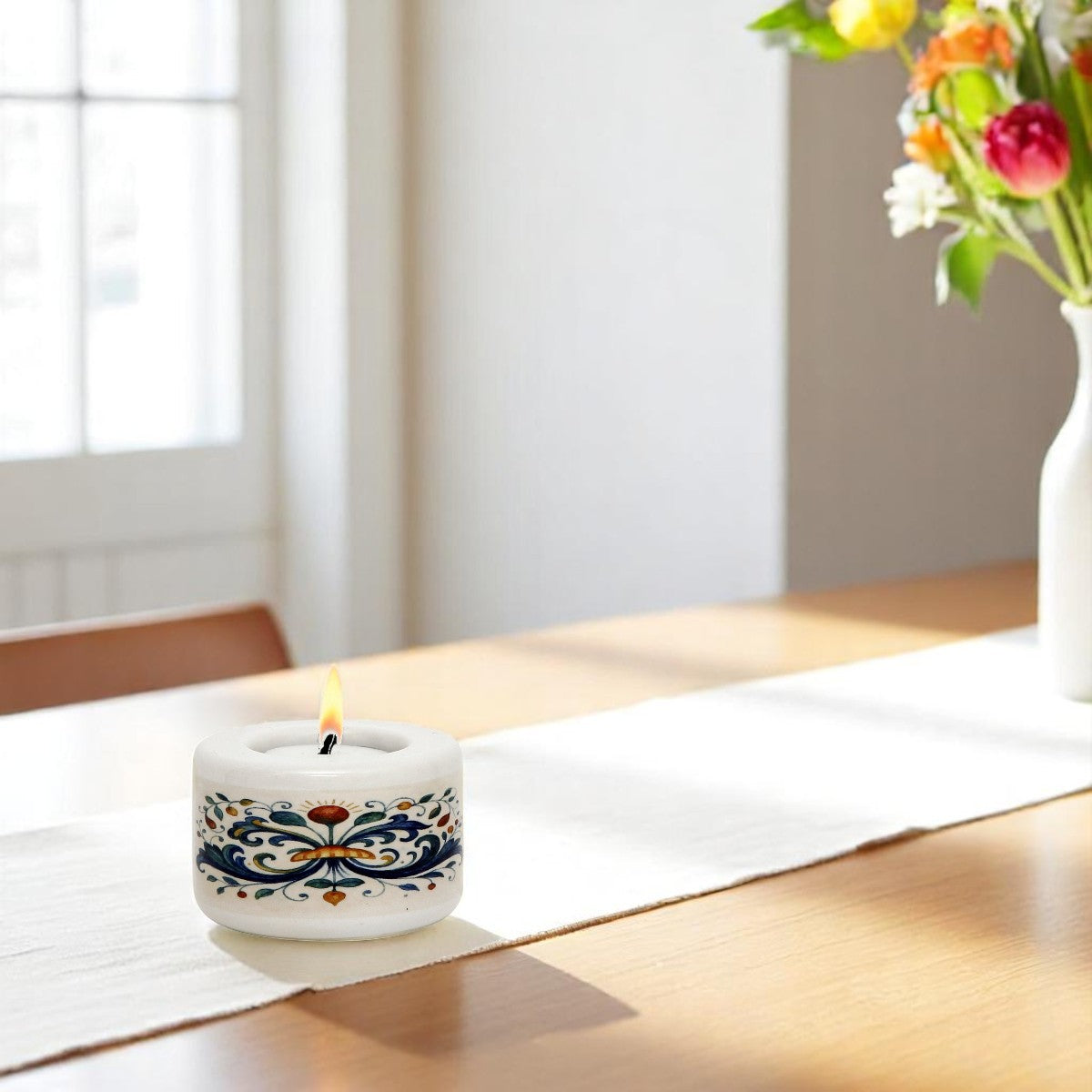 RICCO ITALIA DERUTA: Ceramic Tealight Ricco Italia Deruta Design by Mario Bruno