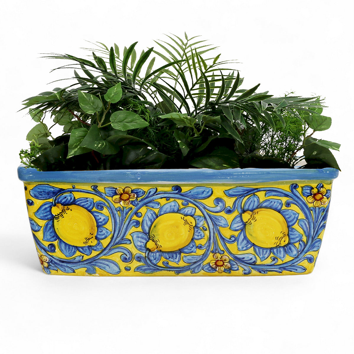 TOSCANA PLANTER: Rectangular Tuscan Jardiniere - Strong Terracotta indoor/outdoor - CAPRI Design