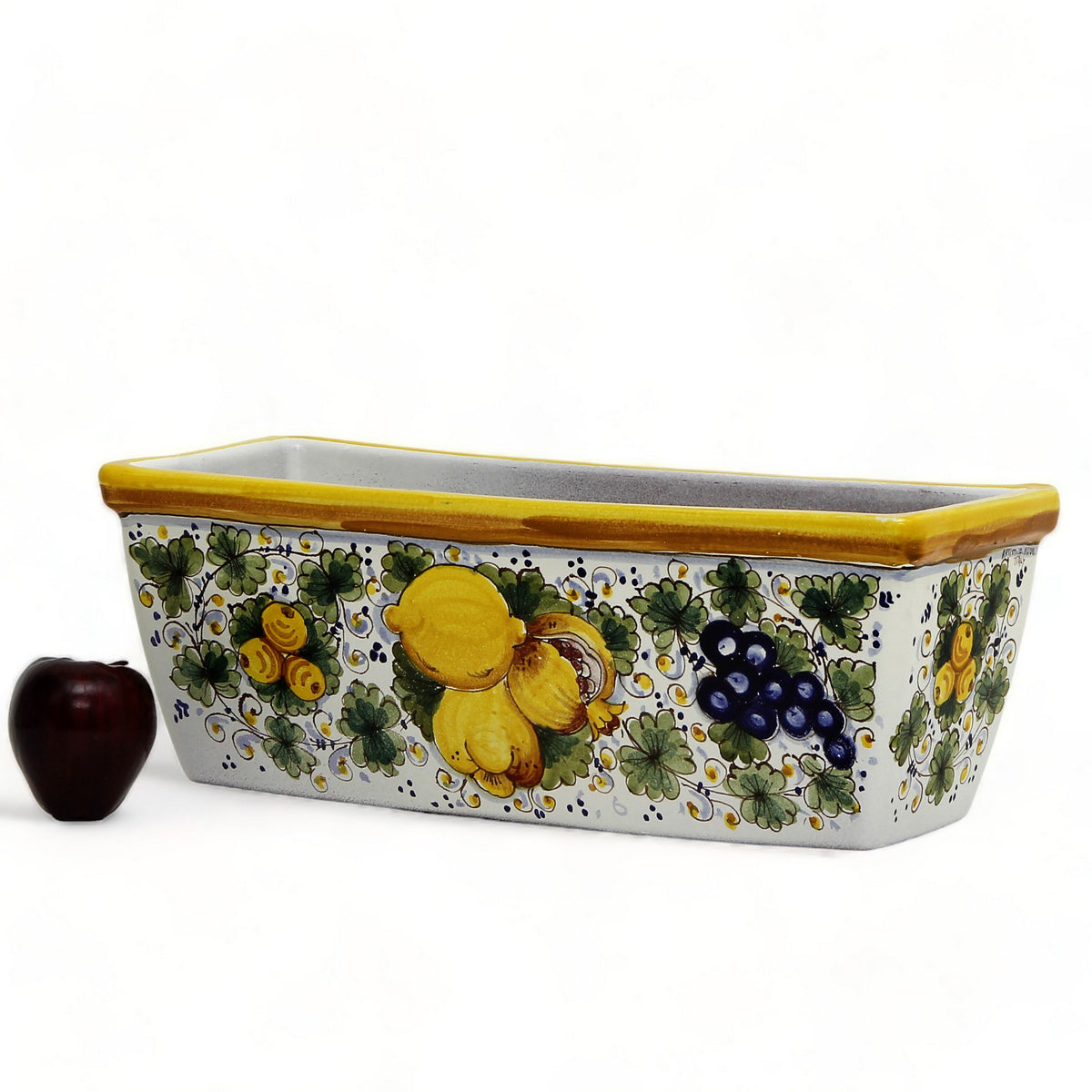 TOSCANA PLANTER: Rectangular Tuscan Jardiniere - Strong Terracotta indoor/outdoor - Tuscania Design