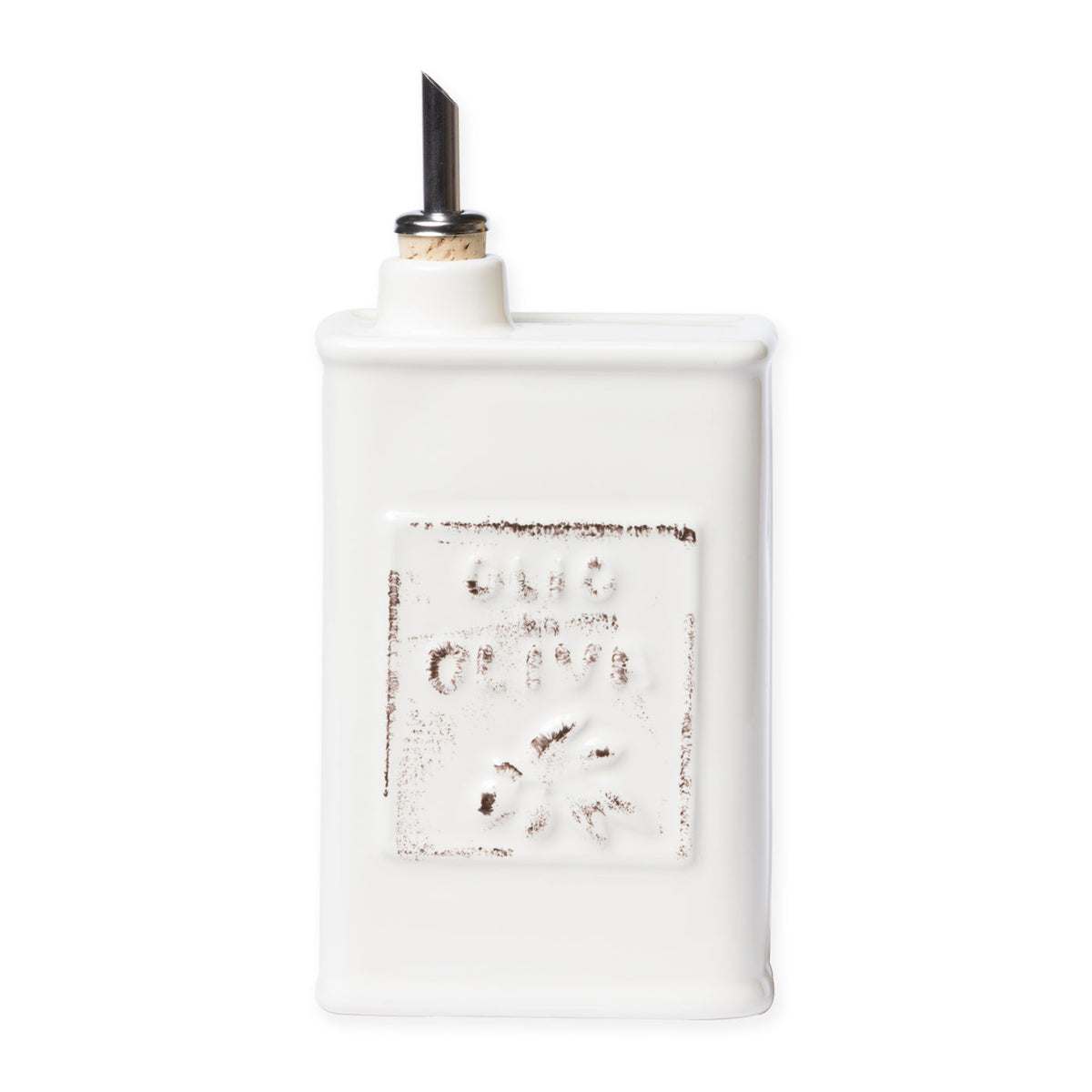 GIFT BOX: With VIETRI Olive Oil Can Dispenser + EVOO bottle - LASTRA LINEN Design