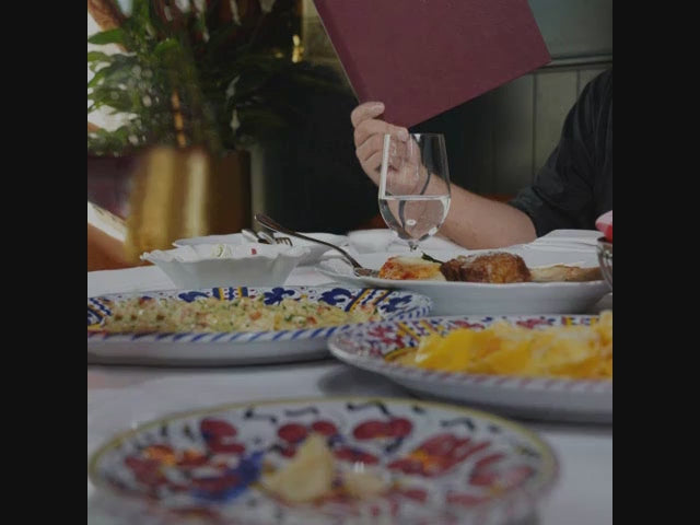 ORVIETO BLUE ROOSTER: Luxury Cachepot Planter Large