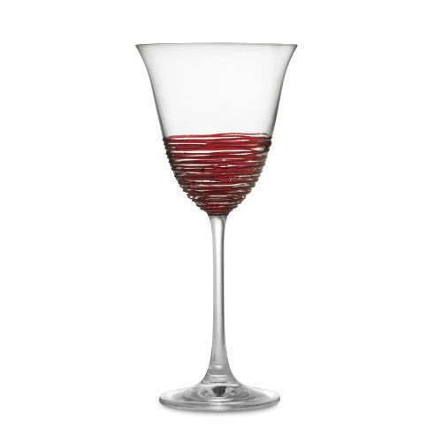 ARTE ITALICA: ROSA Collection Murano Glass Stemware - SET OF TWO Water Glasses