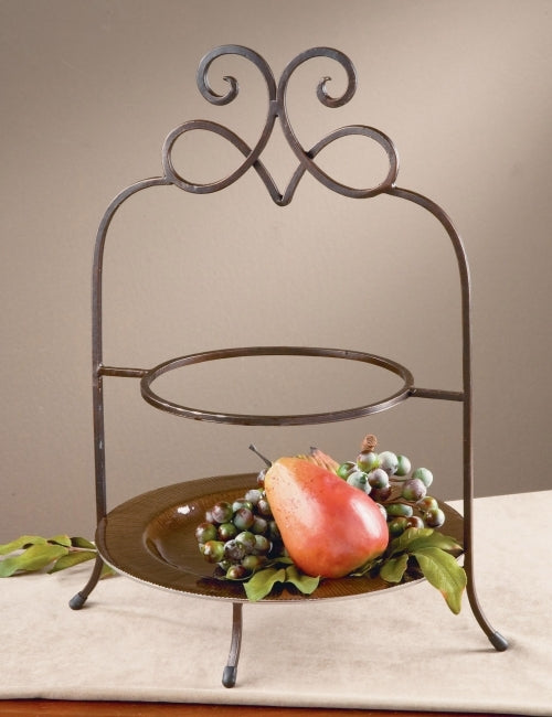 METAL STAND:  2 Tier Metal Plate Rack