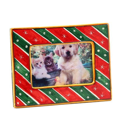 PHOTO FRAME: Deruta Christmas Holidays (For 5"x7" Picture) - artisticaitalian.com