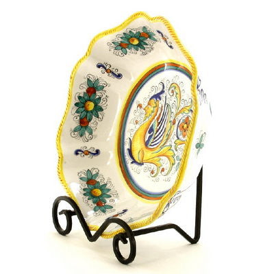 METAL STAND: Square Iron Stand BLACK for Large Pasta Salad Serving Bowls - artisticaitalian.com