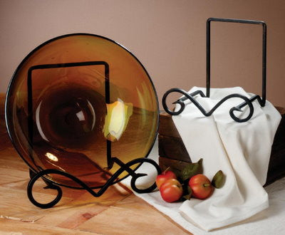 METAL STAND: Square Iron Stand BLACK for Large Pasta Salad Serving Bowls - artisticaitalian.com