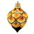 CHRISTMAS ORNAMENT: Drop Ball Hand Painted in Deruta Vario design (Large) - artisticaitalian.com