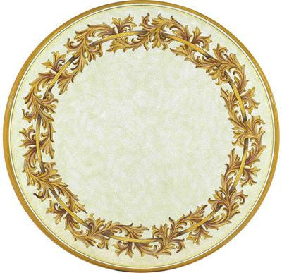 CERAMIC STONE TABLE + IRON BASE: ALTAMURA Design - Hand Painted in Deruta, Italy. - artisticaitalian.com