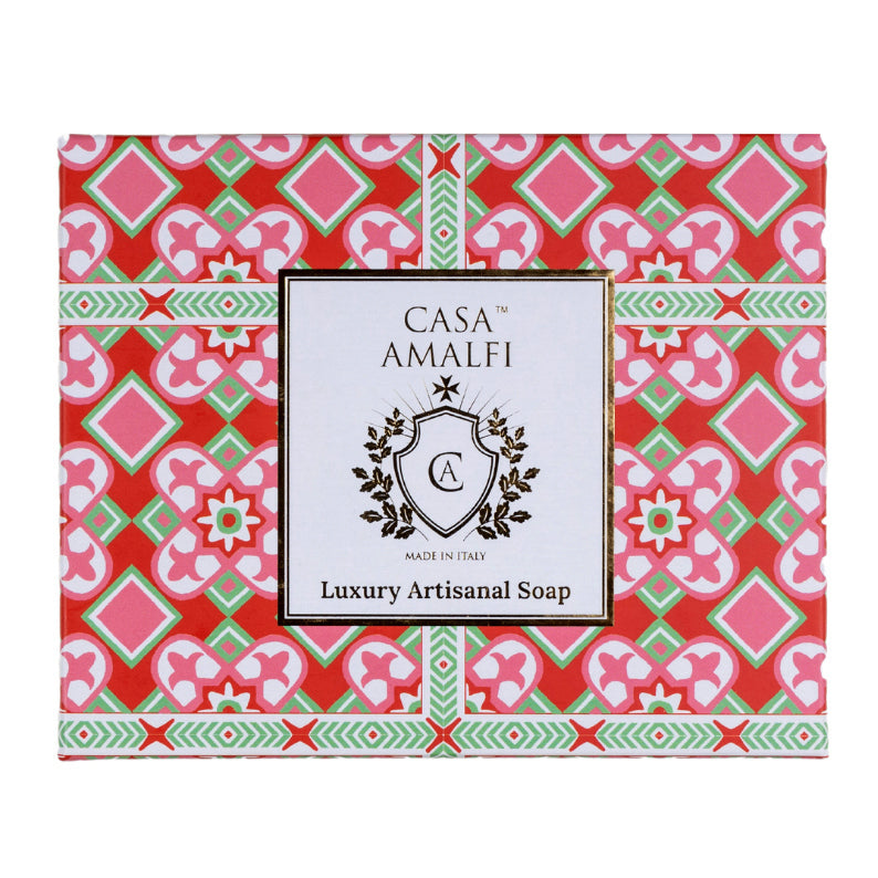 CASA AMALFI SOAPS: Scented Soap Bar with ceramic soap dish - Aperitivo in Amalfi Set - artisticaitalian.com