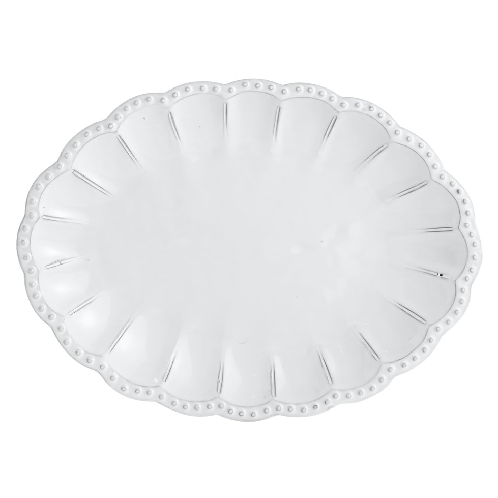 ARTE ITALICA: Bella Bianca Beaded Tray - artisticaitalian.com