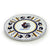 ORVIETO BLUE ROOSTER: Deruta Pizza Plate - Cake or Cheese Platter. [R] - artisticaitalian.com