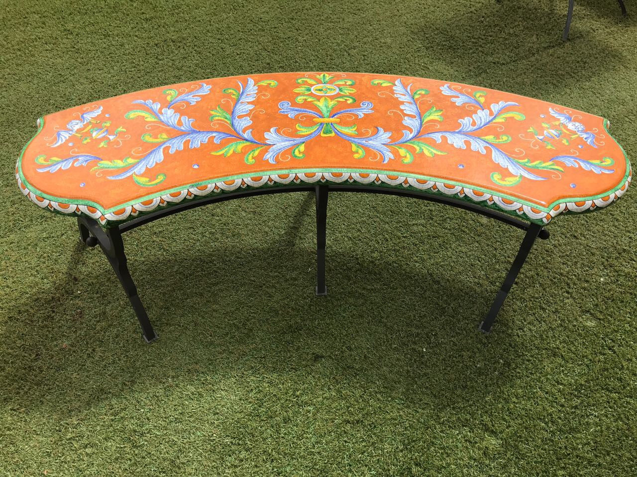 LAZY SUSAN: Ceramic-Stone Rotating Lazy Susan 24" Diam. - artisticaitalian.com