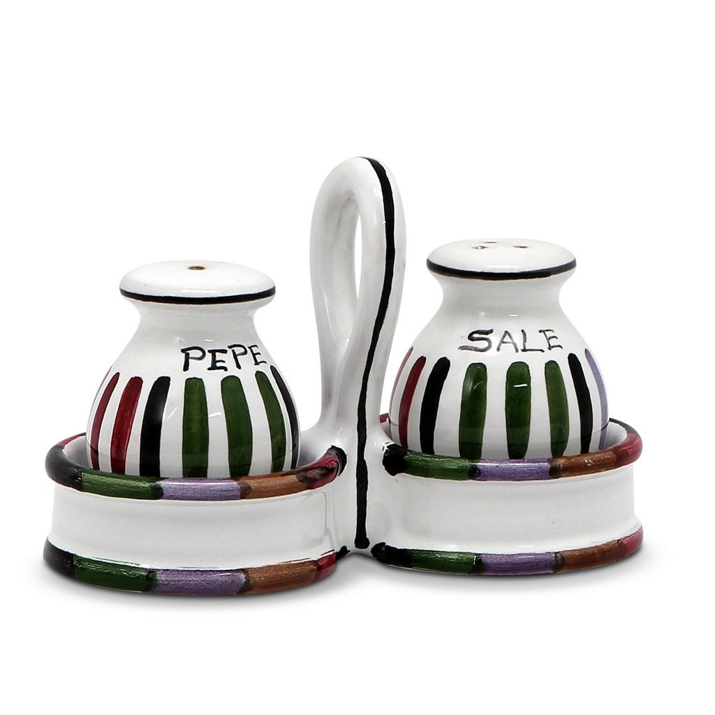 CIRCO: Salt and Pepper cruet set with caddy [R] - artisticaitalian.com