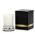 DERUTA CANDLES: Frosted Glass & Deruta Ceramic Base Candle ~ Deruta Nero Design - artisticaitalian.com