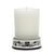 DERUTA CANDLES: Frosted Glass & Deruta Ceramic Base Candle ~ Deruta Nero Design - artisticaitalian.com