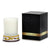 DERUTA CANDLES: Frosted Glass & Deruta Ceramic Base Candle ~ Perugino Design - artisticaitalian.com
