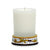 DERUTA CANDLES: Frosted Glass & Deruta Ceramic Base Candle ~ Perugino Design - artisticaitalian.com