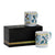 GIFT BOX: With two Deruta Mugs - ORVIETO GREEN ROOSTER Design - artisticaitalian.com