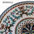 END SIDE TABLE ROUND: Ceramic-Stone top on iron base (28" Diam. x 20" High.) in Deruta, Italy. - artisticaitalian.com