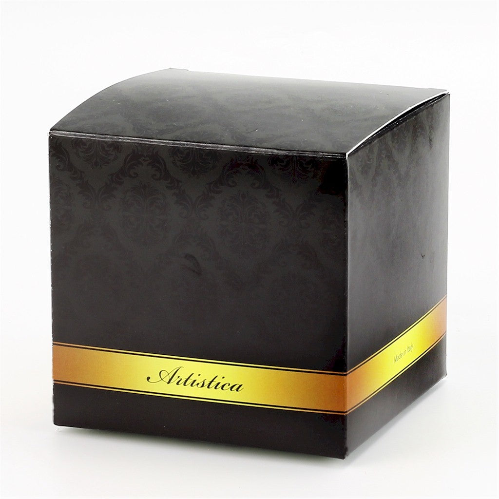 DERUTA CANDLES: Square Flared Candle Sicilian Orange Design [R] - artisticaitalian.com