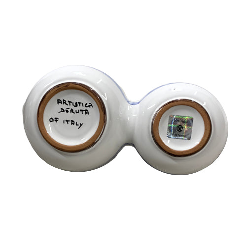 RAFFAELLESCO: Olive Dish Bowl - Relish and Condiments divided bowl [R] - artisticaitalian.com