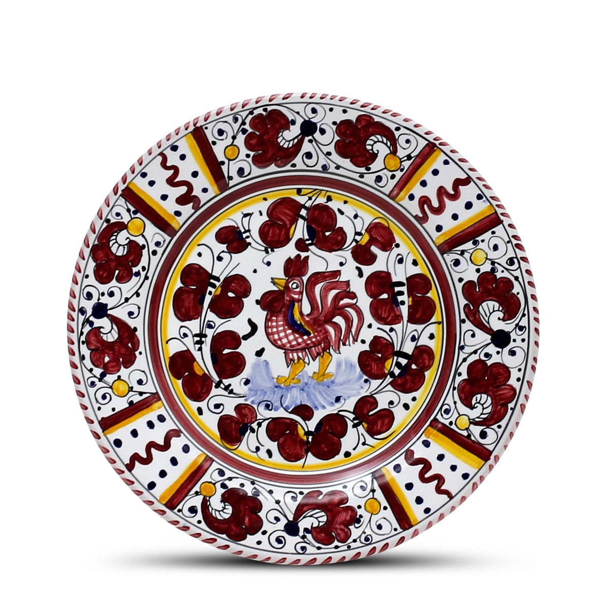 ORVIETO RED ROOSTER: 4 Pieces Place Setting - artisticaitalian.com