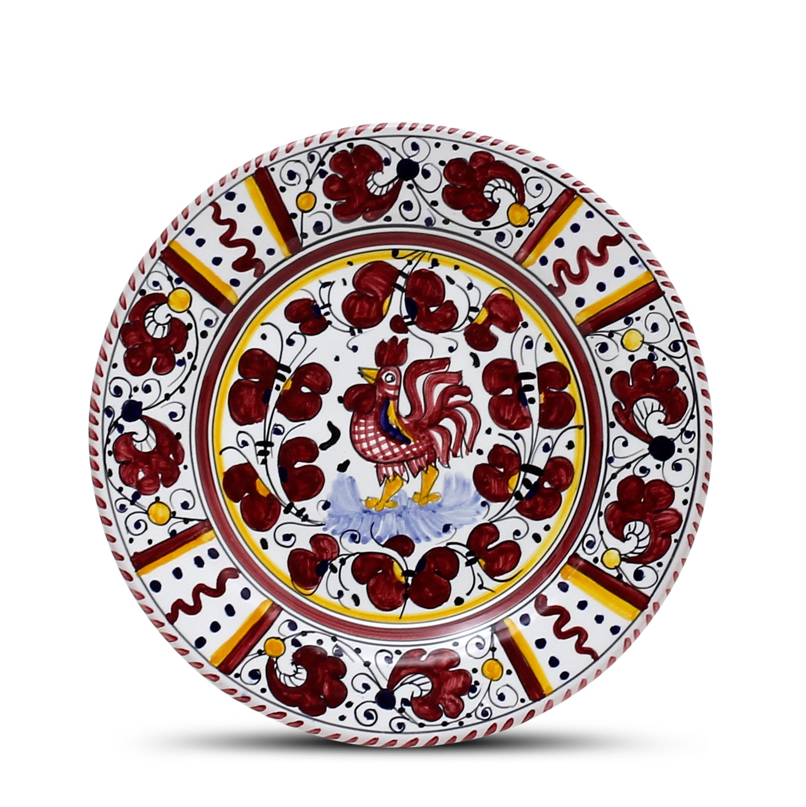 ORVIETO RED ROOSTER: 4 Pieces Place Setting - artisticaitalian.com